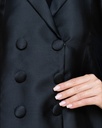 Button Blazer Abaya Black