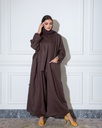 Linen Abaya Brown