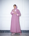 Crepe Abaya with Scarf Rose (1-1)