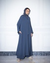 (1-73) High Neck Abaya Dark Grey