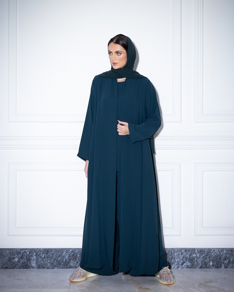 High Neck Abaya Emerald