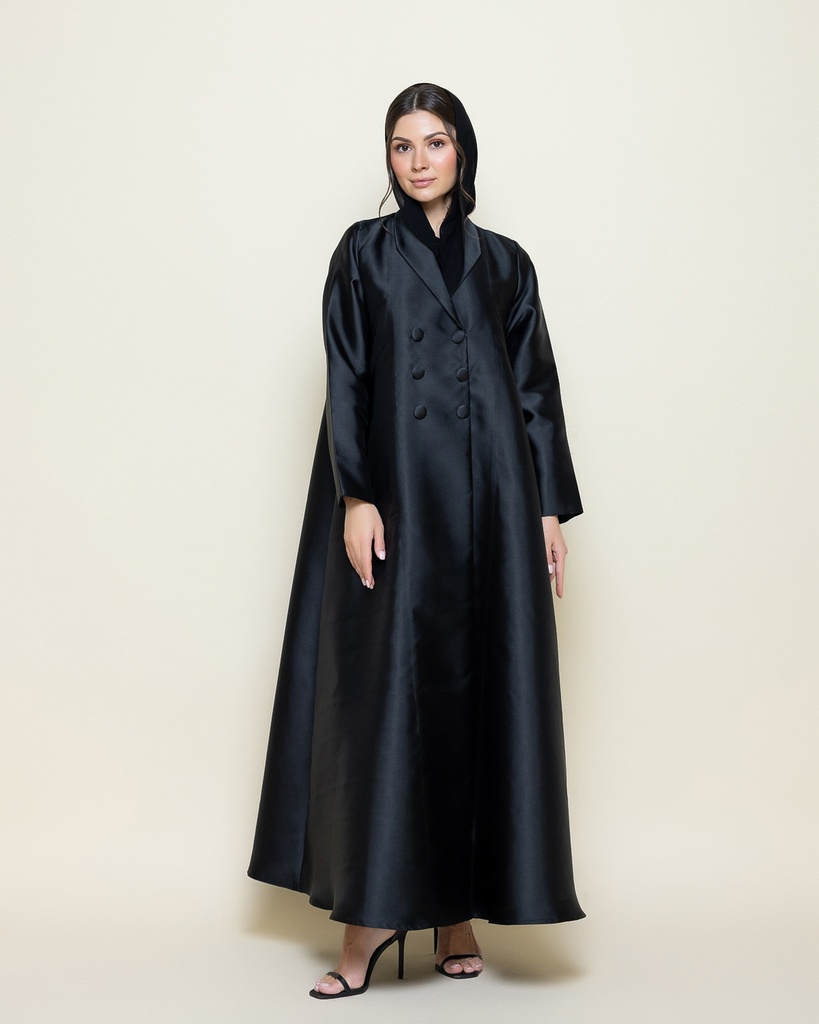 Button Blazer Abaya Black (1-97)