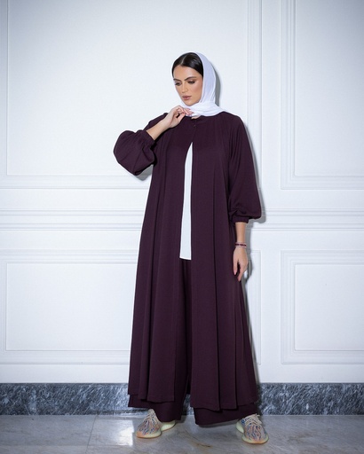 Long Jacket Set Maroon