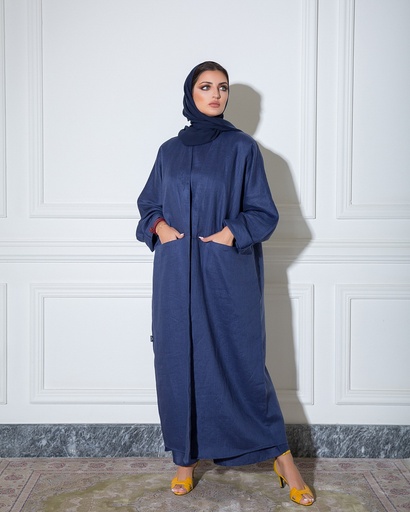 Linen Abaya Blue