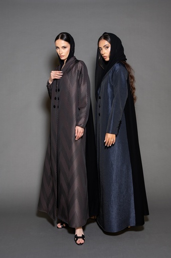 Jackuard Button Abaya (1-136) 